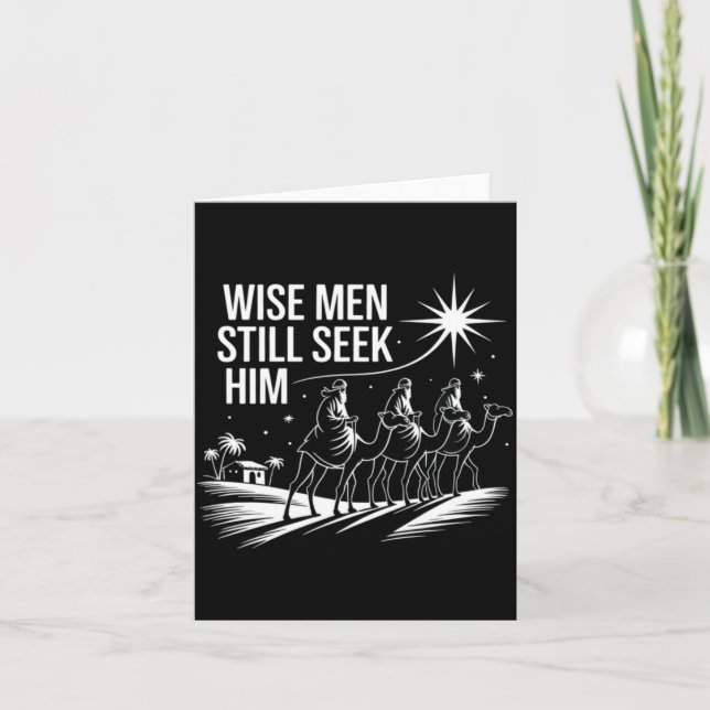 Wise Men Still Seek Him Christian Christmas Jesus  Kort (Framsida)