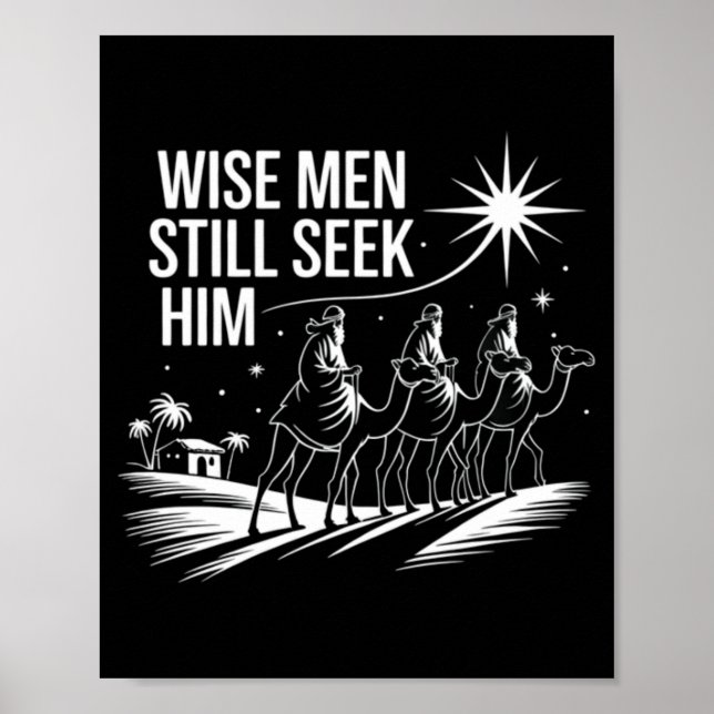 Wise Men Still Seek Him Christian Christmas Jesus  Poster (Framsidan)