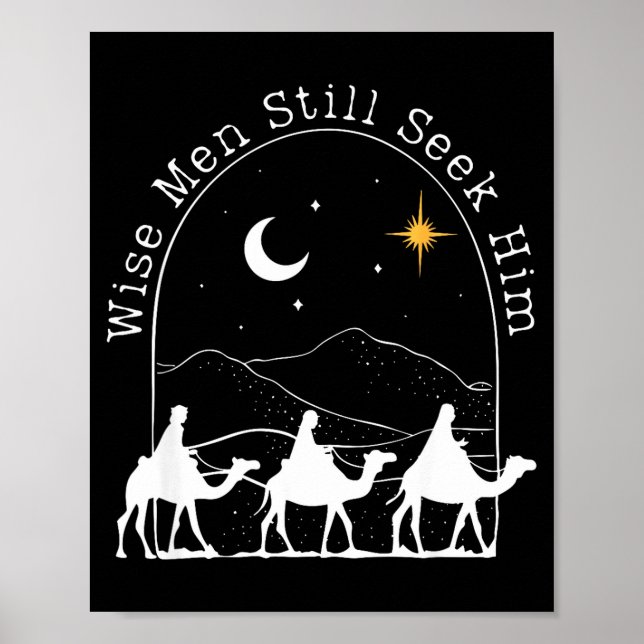 Wise Men Still Seek Him Christian Christmas Jesus  Poster (Framsidan)