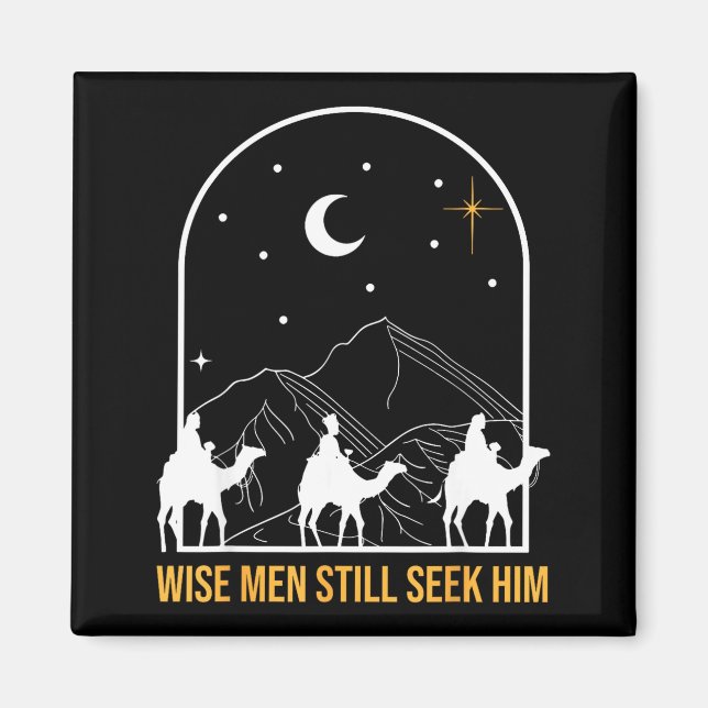 Wise Men Still Seek Him Nativity Scene Christian C Magnet (Framsidan)