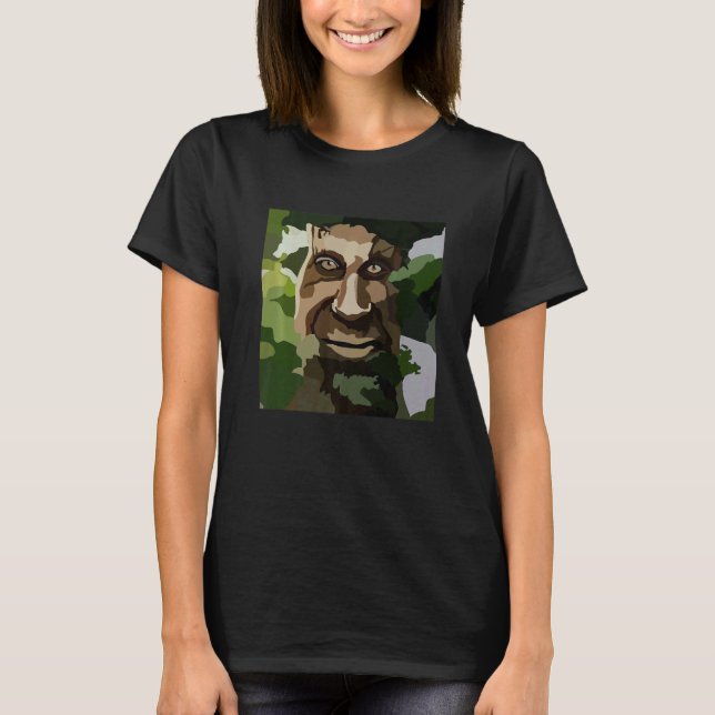 Wise Mystical Mythical Träd Oak Funny Design Memin T Shirt (Framsida)
