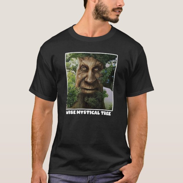 Wise Mystical Träd Meme T Shirt (Framsida)