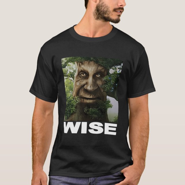 Wise Mystical Träd T Shirt (Framsida)