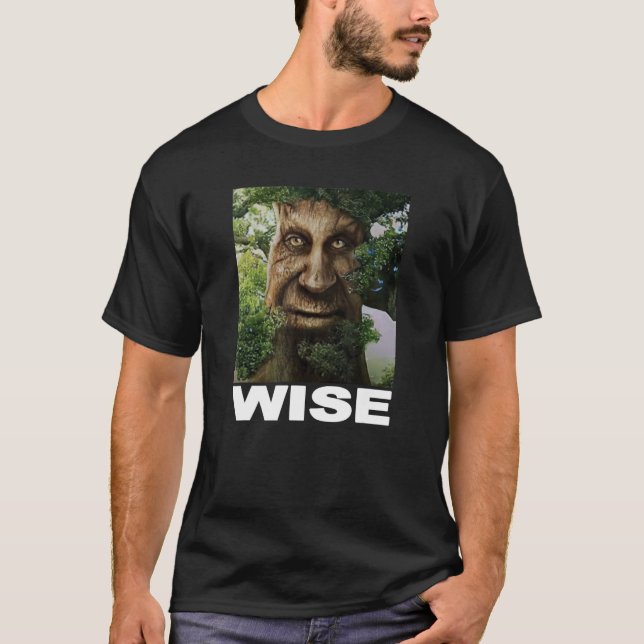 Wise Mystical Träd T Shirt (Framsida)