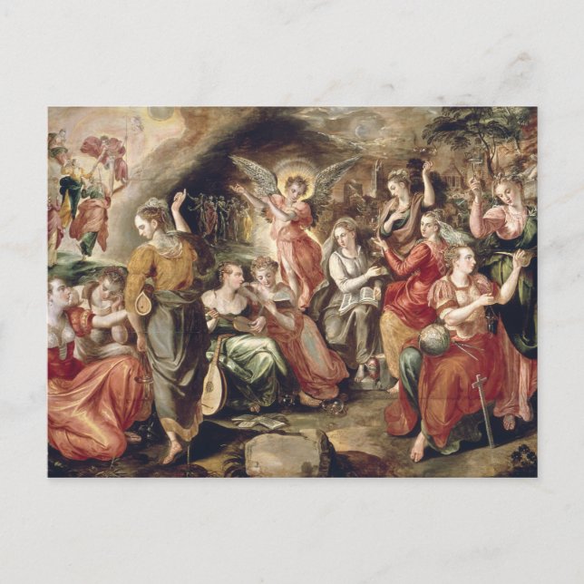 Wise och de dumma jungfruerna vykort (Framsida)