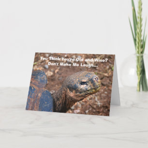Wise Old Tortoise Grattis på födelsedagen Humor Kort