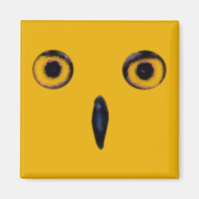 Wise Old Uggla Ögon Magnet (Framsidan)