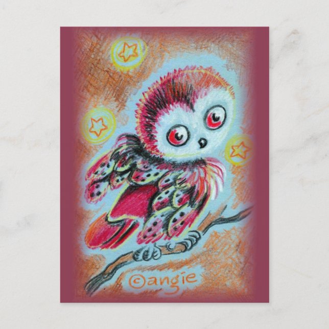 Wise Old Uggla Vykort (Framsida)