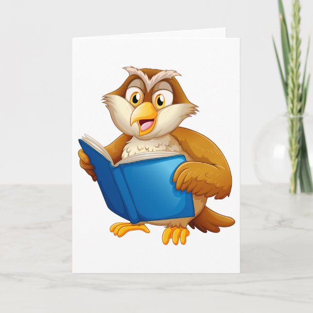 Wise Owl Reading Book Kort (Framsida)