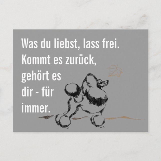 Wise Pudel Vykort (Framsida)