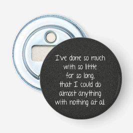 Wise Quote on Black Leather Flasköppnare