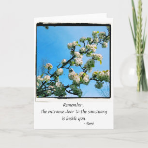 Wise Quotes Vår Blommigt Kort