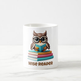Wise Reader Owl Coffee Mug Gift Kaffemugg