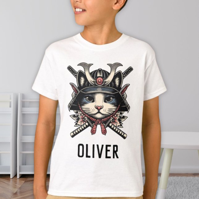 Wise Samurai Warrior Cat Personlig T Shirt (Skapare uppladdad)