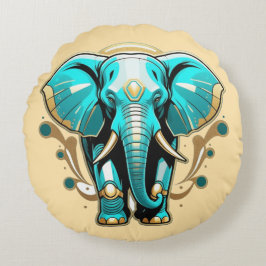 Wise som Elephant Klass A Catton Rund Kudde