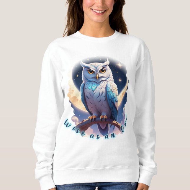 Wise som Uggla, Lugn som Måne T Shirt (Framsida)