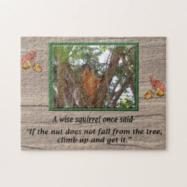 Wise Squirrel Quote Jigszle Puzzle Pussel