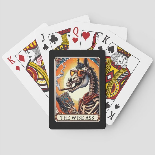 Wise @ss Skeleton Tarot Poker-kort Casinokort (Baksidan)