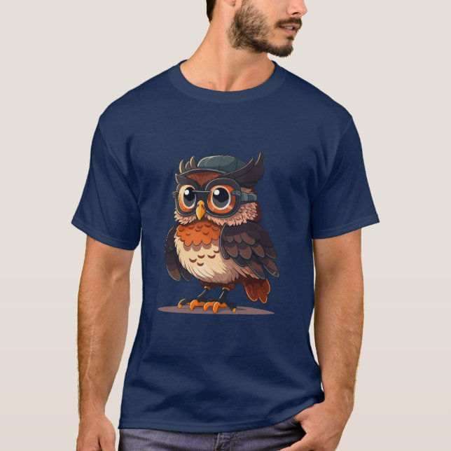 Wise Stollig: Scholarly Uggla T Shirt (Framsida)