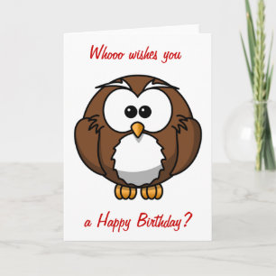 Wise Uggla Birthday Kort