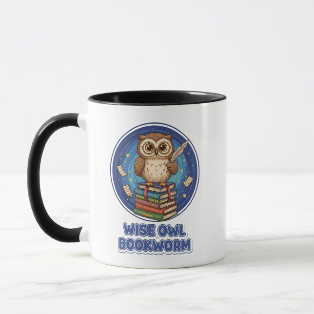Wise Uggla Bookworm Mugg (Vänster)