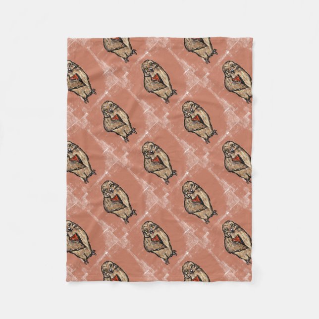 Wise Uggla Fleecefilt (Framsidan)