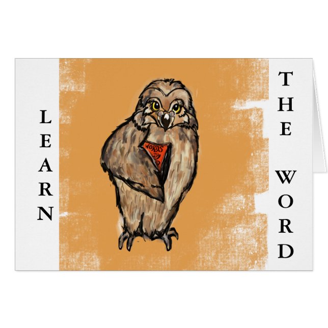 Wise Uggla Hälsningskort (Framsidan Horizontal)