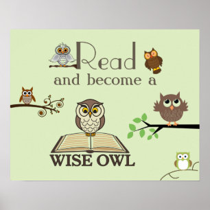 Wise Uggla Literacy Poster