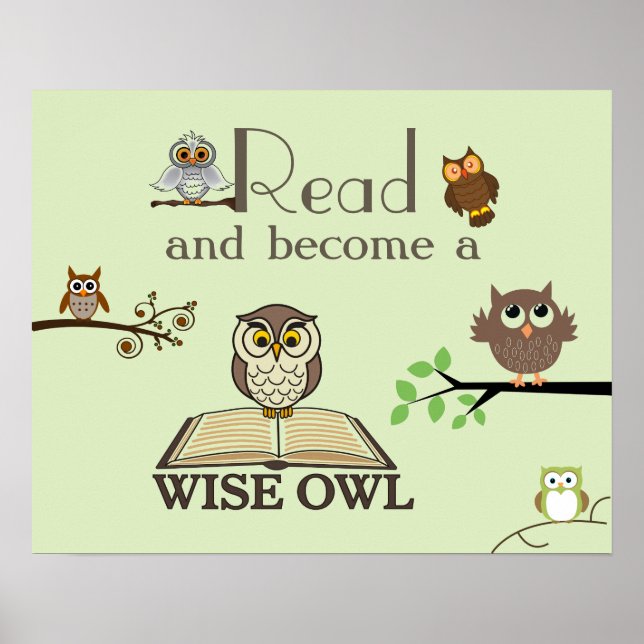 Wise Uggla Literacy Poster (Framsidan)
