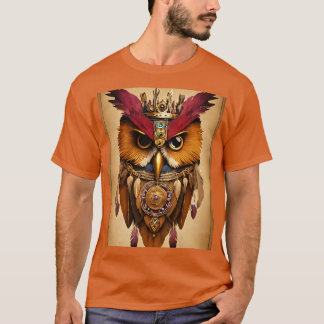 Wise Uggla Shaman T-Shirt, med amerikansk inspirat T Shirt