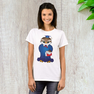 Wise Uggla Studenten Cute Scholar Bird T Shirt