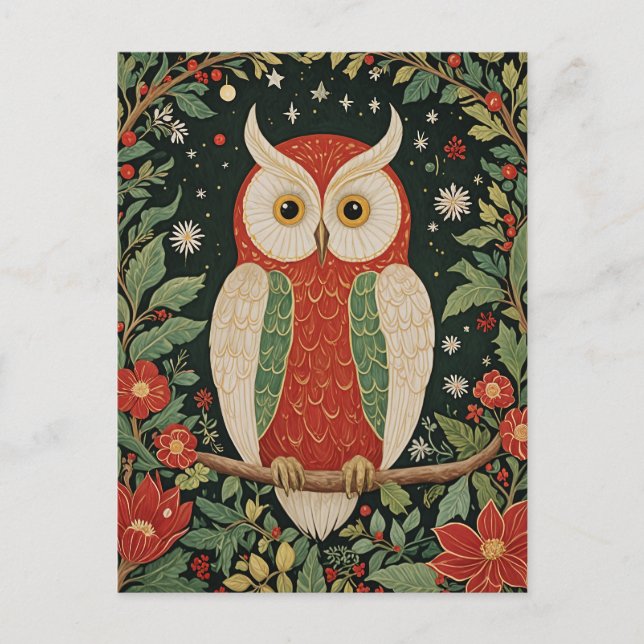 Wise Winter Watcher Vykort (Framsida)