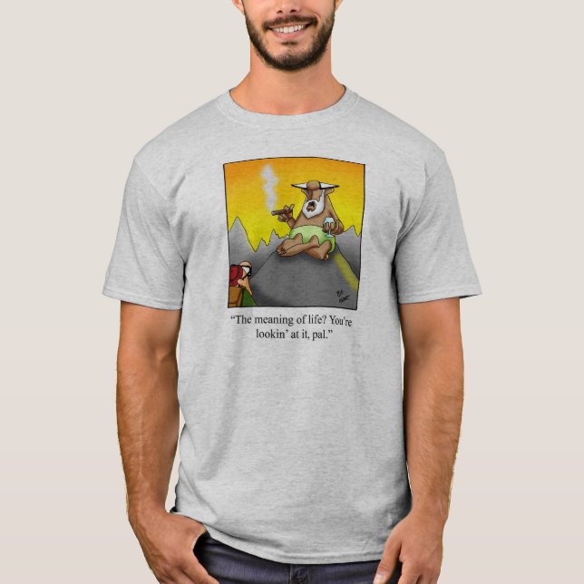 Wiseman Cigar Humor Tee Shirt (Framsida)