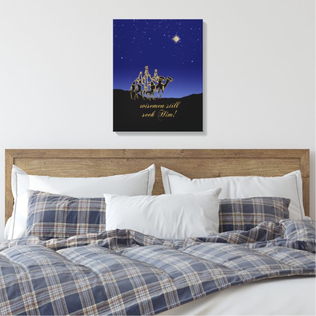 Wisemen söker fortfarande jul canvastryck (Insitu (sovrum))