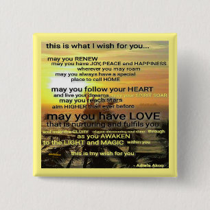 WISH Button av Poet Adiela Akoo Knapp