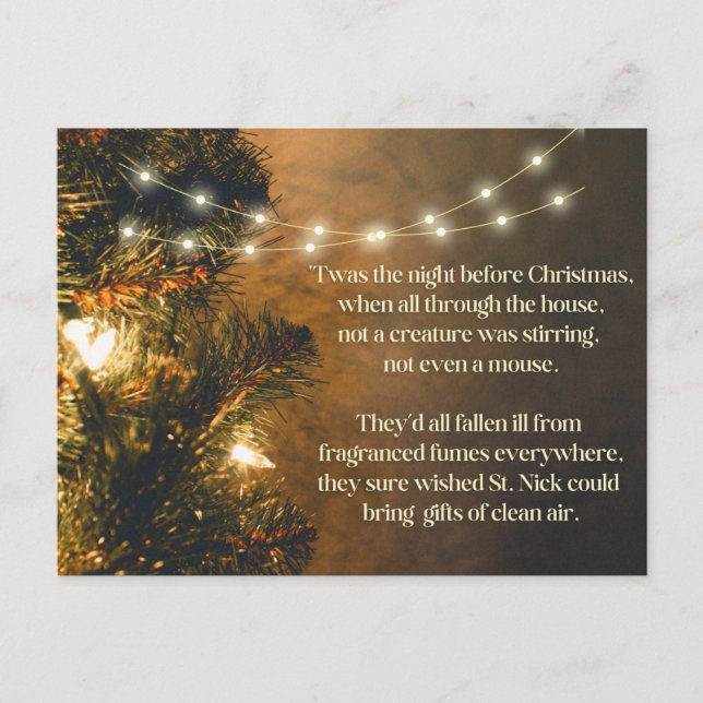 Wish for Clean Air Helg Vykort (Framsida)