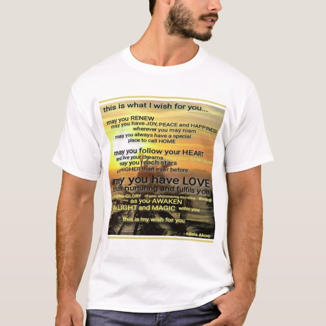 WISH T-shirt by Poet Adiela Akoo (Framsida)