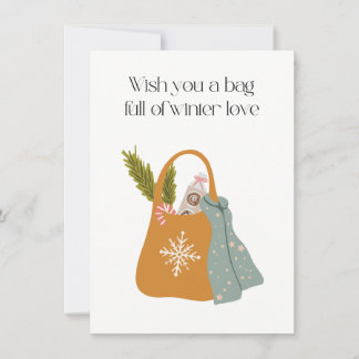Wish you a bag full of winter love tack kort