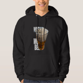 Wish You Were Beer" Funny Beer Pun Design Hoodie