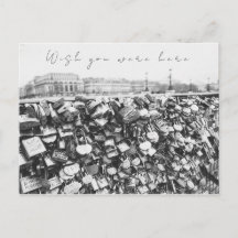 "Wish You Were Here" Kärleksslagsbron i Paris