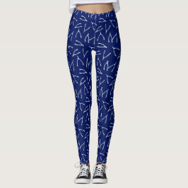 Wishbone Navy Blue and White Lucky Charm Leggings