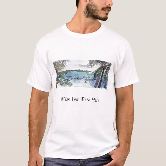 wishen var du här, önskar att du var… - skräddarsy t shirt (Framsida)
