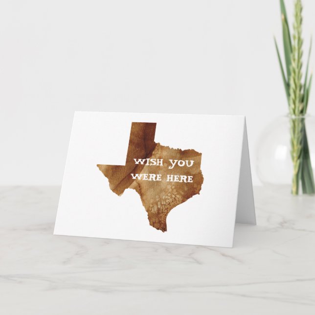WISHEN VAR DU HÄR - Texas Kort (Framsida)