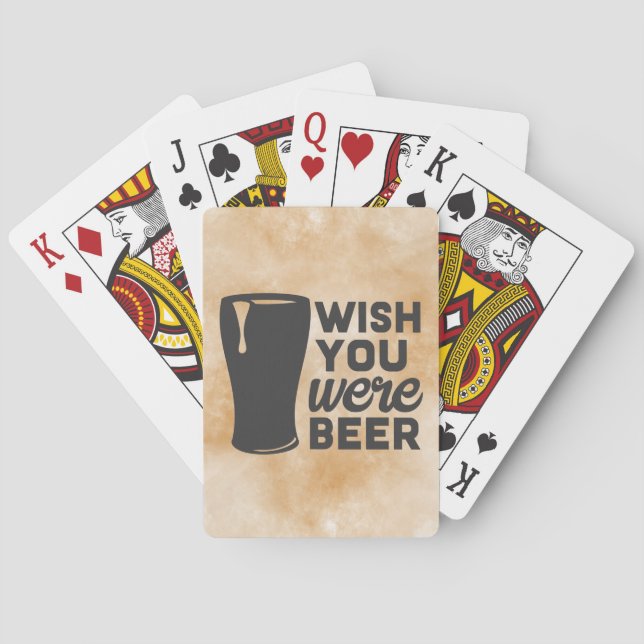 Wishen var du öl som leker kort casinokort (Baksidan)