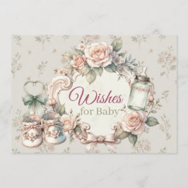Wishes for Baby Card Invitation Insert  Rådkort