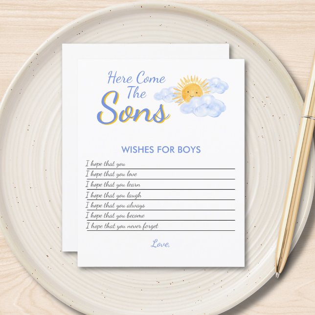 Wishes For Boys Baby Shower Game (Skapare uppladdad)