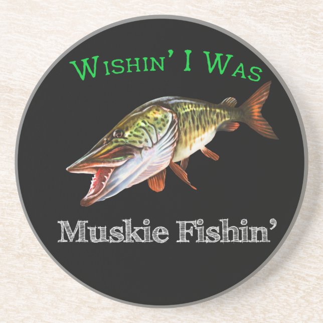 Wishin I var Muskie Fishin Underlägg (Framsidan)