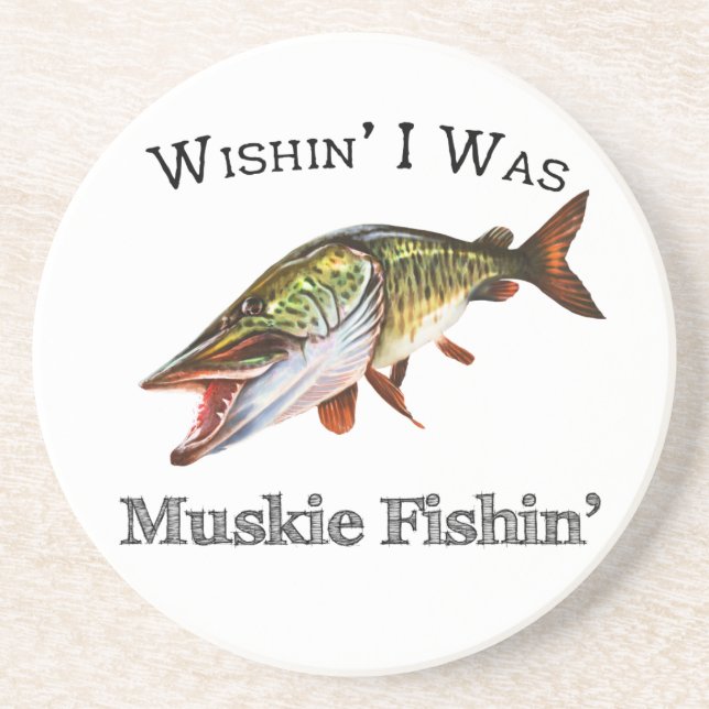 Wishin I var Muskie Fishin Underlägg (Framsidan)