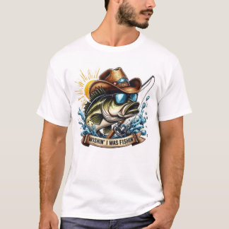 Wishin jag var fisketunja t shirt