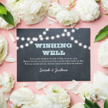 Wishing-brunn i Chalkboard Ljus Aqua Bröllop